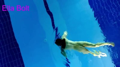 I can't stop watching, young blonde caught swimming nude in ELLA BOLT resort pool